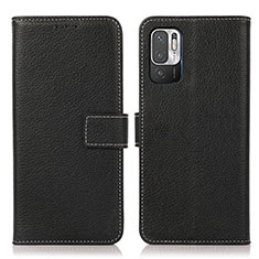 Coque Portefeuille Livre Cuir Etui Clapet M16L pour Xiaomi Redmi Note 10T 5G Noir