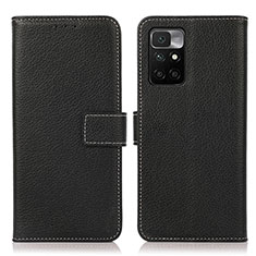 Coque Portefeuille Livre Cuir Etui Clapet M16L pour Xiaomi Redmi Note 11 4G (2021) Noir