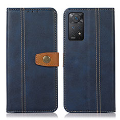 Coque Portefeuille Livre Cuir Etui Clapet M16L pour Xiaomi Redmi Note 11 Pro 4G Bleu