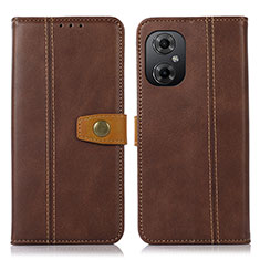 Coque Portefeuille Livre Cuir Etui Clapet M16L pour Xiaomi Redmi Note 12R Pro 5G Marron