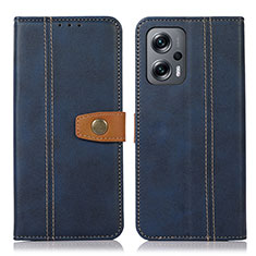 Coque Portefeuille Livre Cuir Etui Clapet M16L pour Xiaomi Redmi Note 12T Pro 5G Bleu