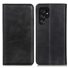 Coque Portefeuille Livre Cuir Etui Clapet M17L pour Samsung Galaxy S22 Ultra 5G Noir