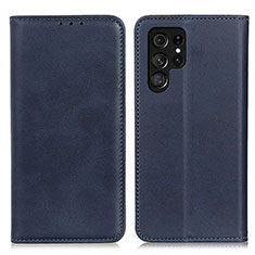 Coque Portefeuille Livre Cuir Etui Clapet M17L pour Samsung Galaxy S23 Ultra 5G Bleu