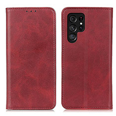 Coque Portefeuille Livre Cuir Etui Clapet M17L pour Samsung Galaxy S23 Ultra 5G Rouge