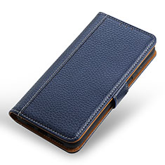 Coque Portefeuille Livre Cuir Etui Clapet ML14 pour Xiaomi Poco F3 5G Bleu