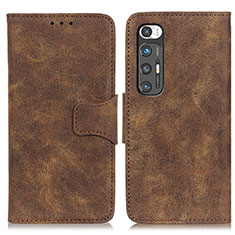 Coque Portefeuille Livre Cuir Etui Clapet ML3 pour Xiaomi Mi 10S 5G Marron