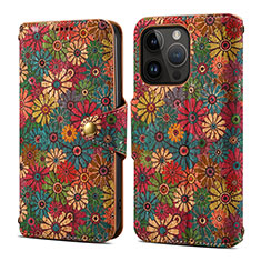 Coque Portefeuille Livre Cuir Etui Clapet MT2 pour Apple iPhone 16 Pro Colorful