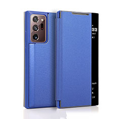 Coque Portefeuille Livre Cuir Etui Clapet N01 pour Samsung Galaxy Note 20 Ultra 5G Bleu