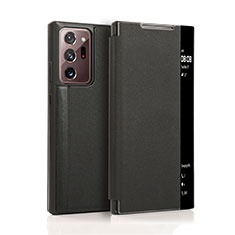 Coque Portefeuille Livre Cuir Etui Clapet N01 pour Samsung Galaxy Note 20 Ultra 5G Noir