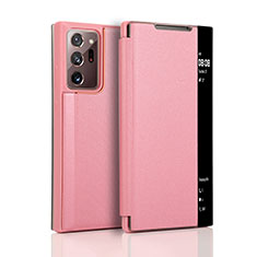 Coque Portefeuille Livre Cuir Etui Clapet N01 pour Samsung Galaxy Note 20 Ultra 5G Or Rose