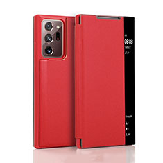 Coque Portefeuille Livre Cuir Etui Clapet N01 pour Samsung Galaxy Note 20 Ultra 5G Rouge