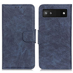 Coque Portefeuille Livre Cuir Etui Clapet N01P pour Google Pixel 7a 5G Bleu