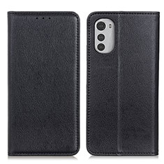 Coque Portefeuille Livre Cuir Etui Clapet N01P pour Motorola Moto E32 Noir