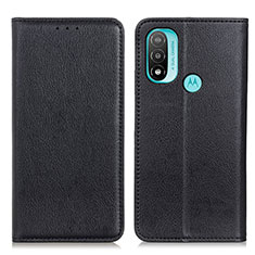 Coque Portefeuille Livre Cuir Etui Clapet N01P pour Motorola Moto E40 Noir