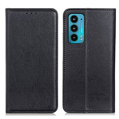 Coque Portefeuille Livre Cuir Etui Clapet N01P pour Motorola Moto Edge 20 5G Noir