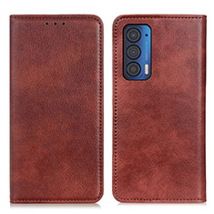 Coque Portefeuille Livre Cuir Etui Clapet N01P pour Motorola Moto Edge (2021) 5G Marron