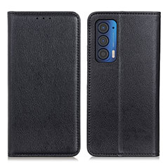 Coque Portefeuille Livre Cuir Etui Clapet N01P pour Motorola Moto Edge (2021) 5G Noir