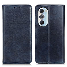 Coque Portefeuille Livre Cuir Etui Clapet N01P pour Motorola Moto Edge 30 Pro 5G Bleu