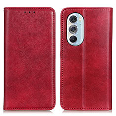 Coque Portefeuille Livre Cuir Etui Clapet N01P pour Motorola Moto Edge 30 Pro 5G Rouge