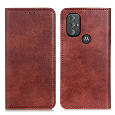 Coque Portefeuille Livre Cuir Etui Clapet N01P pour Motorola Moto G Play (2023) Marron