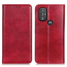 Coque Portefeuille Livre Cuir Etui Clapet N01P pour Motorola Moto G Play (2023) Rouge