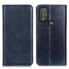 Coque Portefeuille Livre Cuir Etui Clapet N01P pour Motorola Moto G Play Gen 2 Bleu