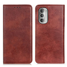 Coque Portefeuille Livre Cuir Etui Clapet N01P pour Motorola Moto G Stylus (2022) 4G Marron