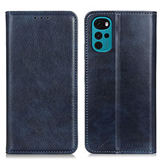 Coque Portefeuille Livre Cuir Etui Clapet N01P pour Motorola Moto G22 Bleu