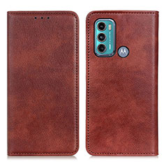 Coque Portefeuille Livre Cuir Etui Clapet N01P pour Motorola Moto G40 Fusion Marron