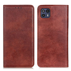 Coque Portefeuille Livre Cuir Etui Clapet N01P pour Motorola Moto G50 5G Marron