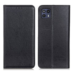 Coque Portefeuille Livre Cuir Etui Clapet N01P pour Motorola Moto G50 5G Noir