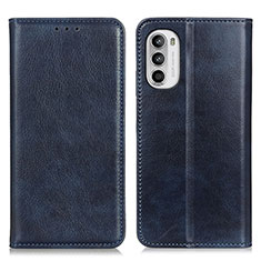 Coque Portefeuille Livre Cuir Etui Clapet N01P pour Motorola Moto G71s 5G Bleu