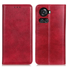 Coque Portefeuille Livre Cuir Etui Clapet N01P pour OnePlus 10R 5G Rouge