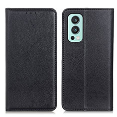 Coque Portefeuille Livre Cuir Etui Clapet N01P pour OnePlus Nord 2 5G Noir