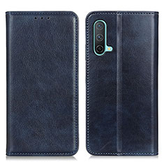 Coque Portefeuille Livre Cuir Etui Clapet N01P pour OnePlus Nord CE 5G Bleu