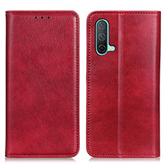 Coque Portefeuille Livre Cuir Etui Clapet N01P pour OnePlus Nord CE 5G Rouge