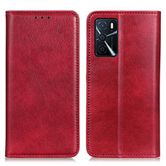 Coque Portefeuille Livre Cuir Etui Clapet N01P pour Oppo A16s Rouge