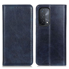 Coque Portefeuille Livre Cuir Etui Clapet N01P pour Oppo A54 5G Bleu