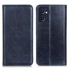 Coque Portefeuille Livre Cuir Etui Clapet N01P pour Oppo Find X5 Lite 5G Bleu