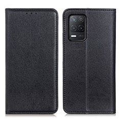 Coque Portefeuille Livre Cuir Etui Clapet N01P pour Realme 8 5G Noir