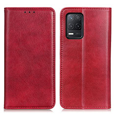 Coque Portefeuille Livre Cuir Etui Clapet N01P pour Realme Narzo 30 5G Rouge