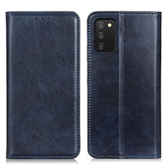 Coque Portefeuille Livre Cuir Etui Clapet N01P pour Samsung Galaxy A02s Bleu