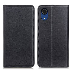 Coque Portefeuille Livre Cuir Etui Clapet N01P pour Samsung Galaxy A03 Core Noir