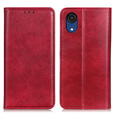 Coque Portefeuille Livre Cuir Etui Clapet N01P pour Samsung Galaxy A03 Core Rouge