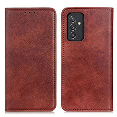 Coque Portefeuille Livre Cuir Etui Clapet N01P pour Samsung Galaxy A05s Marron