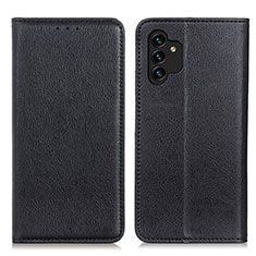 Coque Portefeuille Livre Cuir Etui Clapet N01P pour Samsung Galaxy A13 4G Noir