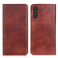 Coque Portefeuille Livre Cuir Etui Clapet N01P pour Samsung Galaxy A13 5G Marron