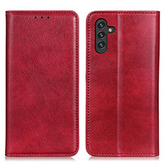 Coque Portefeuille Livre Cuir Etui Clapet N01P pour Samsung Galaxy A13 5G Rouge