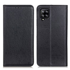 Coque Portefeuille Livre Cuir Etui Clapet N01P pour Samsung Galaxy A22 4G Noir