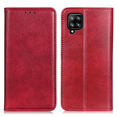 Coque Portefeuille Livre Cuir Etui Clapet N01P pour Samsung Galaxy A22 4G Rouge